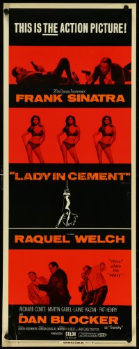 5c0420 LADY IN CEMENT insert 1968 different images of Frank Sinatra & sexy Raquel Welch!