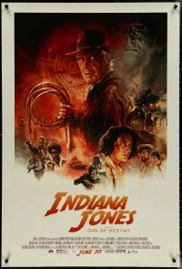 5c0690 INDIANA JONES & THE DIAL OF DESTINY advance DS 1sh 2023 Ford & cast by Tony Stella!
