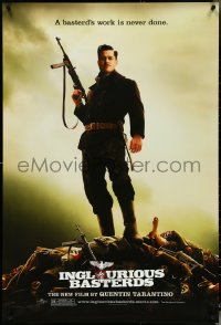 5c0701 INGLOURIOUS BASTERDS teaser DS 1sh 2009 Tarantino, Brad Pitt as Aldo Raine on body pile!