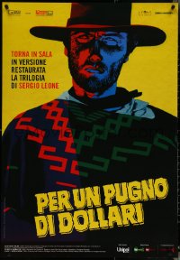 5c0136 FISTFUL OF DOLLARS Italian 1sh R2014 Sergio Leone, Michelangelo Papuzza art of Clint Eastwood