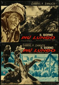 5c0290 LONGEST DAY 11 Italian pbustas 1962 Zanuck's World War II D-Day w/42 stars!