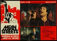 5c0326 MEAN STREETS Italian 18x26 pbusta R1970s Robert De Niro, Keitel, Scorsese, different image!