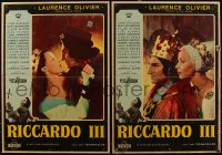 5c0306 RICHARD III 10 Italian 19x27 pbustas 1956 Laurence Olivier as director & in title role!