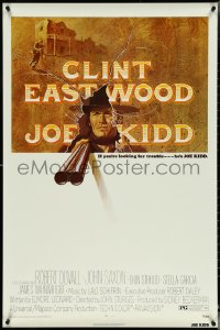 5c0707 JOE KIDD 1sh 1972 art of Clint Eastwood with shotgun, written by Elmore Leonard!