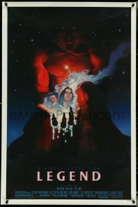 5c0725 LEGEND 1sh 1986 Tom Cruise, Mia Sara, Tim Curry, Ridley Scott, cool Blackshear fantasy art!
