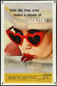 5c0225 LOLITA S2 poster 2002 Stanley Kubrick, art of Sue Lyon with heart sunglasses & lollipop!