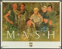 5c0081 MASH 28x36 video poster 1983 art of Alan Alda, Loretta Swit, Farrell, Rogers, top cast!