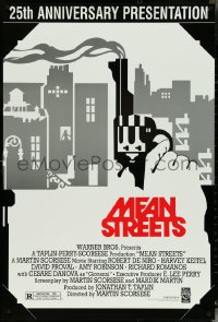 5c0750 MEAN STREETS 1sh R1998 Robert De Niro, Martin Scorsese, cool artwork of hand holding gun!