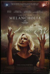 5c0752 MELANCHOLIA DS 1sh 2011 Lars von Trier directed, cool image of Kirsten Dunst with electricity