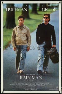 5c0810 RAIN MAN advance 1sh 1988 Tom Cruise & autistic Dustin Hoffman, directed by Barry Levinson!