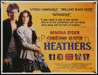 5c0091 HEATHERS 28x37 English REPRO poster 1989 really young Winona Ryder & Christian Slater!