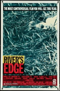 5c0826 RIVER'S EDGE 1sh 1986 Keanu Reeves, Glover, most controversial film you will see this year!