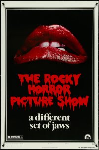 5c0828 ROCKY HORROR PICTURE SHOW 1sh R1980s classic lips, a different set of jaws!