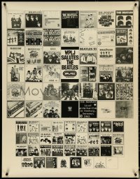 5c0077 BEATLES radio poster 1980s WPLJ salutes, images of many album covers and ads, ultra rare!