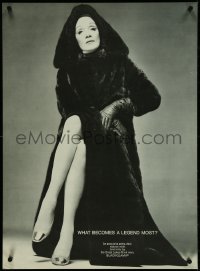 5c0364 BLACKGLAMA 22x30 advertising poster 1969 Marlene Dietrich in black mink coat by Avedon!