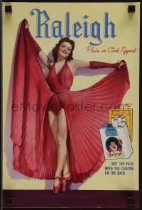 5c0365 BROWN & WILLIAMSON 10x16 advertising poster 1940s wonderful full-length art of sexy woman!