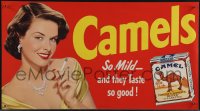 5c0369 CAMEL CIGARETTES 11x20 advertising poster 1949 cool art of sexy smoking woman!