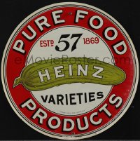 5c0373 HEINZ 11x11 advertising poster 1930s pure food products, art of pickle, ultra rare!