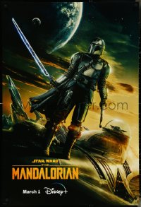5c0145 MANDALORIAN DS tv poster 2023 great sci-fi art of the bounty hunter with the Darksaber!
