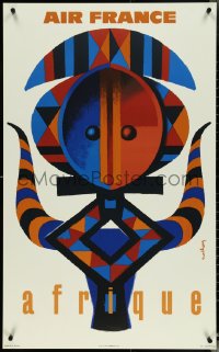 5c0155 AIR FRANCE AFRIQUE 24x39 travel poster 1963 wonderful Jacques Nathan-Garamond art!