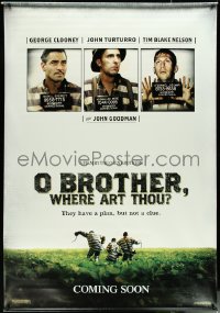 5c0033 O BROTHER, WHERE ART THOU? 2-sided vinyl banner 2000 Coen Brothers, George Clooney, John Turturro!