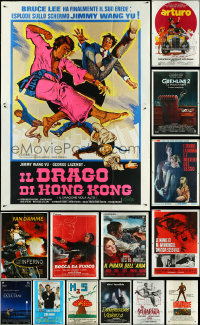 5d0022 LOT OF 15 FOLDED ITALIAN TWO-PANELS 1970s-1990s great images from a variety of movies!