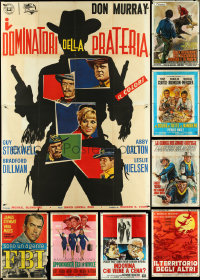 5d0023 LOT OF 14 FOLDED ITALIAN TWO-PANELS 1960s-1970s great images from a variety of movies!