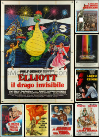5d0025 LOT OF 12 FOLDED ITALIAN TWO-PANELS 1960s-1980s great images from a variety of movies!