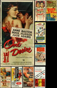 5d0197 LOT OF 10 FOLDED THREE-SHEETS 1950s-1960s great images from a variety of different movies!