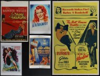 5d0178 LOT OF 5 MOSTLY UNFOLDED RITA HAYWORTH REPRODUCTION ITEMS 1980s images from Gilda & more!