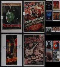 5d0163 LOT OF 14 11X17 HORROR/SCI-FI REPRODUCTION POSTERS IN SLEEVES 1980s classic movie images!
