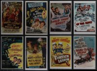 5d0177 LOT OF 8 11X17 REPRODUCTION POSTERS OF ABBOTT & COSTELLO MOVIES IN SLEEVES 1980s great art!