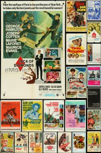 5d0218 LOT OF 66 FOLDED ONE-SHEETS 1950s-1970s great images from a variety of different movies!