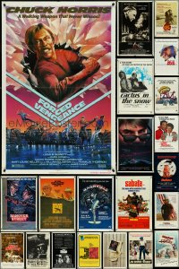 5d0216 LOT OF 75 FOLDED ONE-SHEETS 1970s-1990s great images from a variety of different movies!