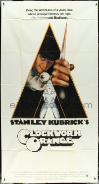 5f0157 CLOCKWORK ORANGE int'l 3sh 1972 Stanley Kubrick classic, Castle art of Malcolm McDowell!