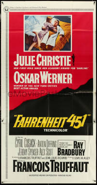 5f0162 FAHRENHEIT 451 3sh 1967 Francois Truffaut, Julie Christie, Oskar Werner, Ray Bradbury, rare!