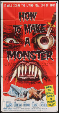 5f0166 HOW TO MAKE A MONSTER 3sh 1958 ghastly ghouls, it will scare the living yell out of you!