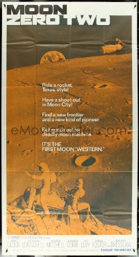 5f0170 MOON ZERO TWO int'l 3sh 1969 the first moon western, cool image of astronauts in space!