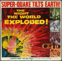 5f0077 NIGHT THE WORLD EXPLODED 6sh 1957 a super-quake tilts the Earth, nature goes mad, rare!