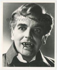 5f1228 BRIDES OF DRACULA RE-STRIKE 8x10 still 1970s best c/u of vampire David Peel with bloody fangs!