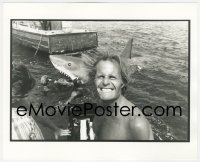 5f1210 JAWS deluxe 8x10 file photo 1975 Richard Zanuck by Bruce the shark in water by Louis Goldman!