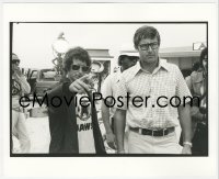5f1211 JAWS deluxe 8x10 file photo 1975 Steven Spielberg with author Peter Benchley by Louis Goldman!