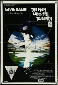 5f0223 MAN WHO FELL TO EARTH Aust 1sh 1976 Nicolas Roeg, best art of David Bowie by Vic Fair!