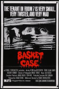 5f0633 BASKET CASE 1sh R1984 he is very small, very twisted & VERY mad, Rugged Films re-release!