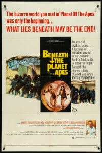5f0647 BENEATH THE PLANET OF THE APES 1sh 1970 sequel, what lies beneath may be the end!