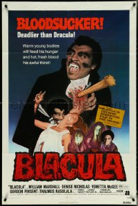 5f0657 BLACULA 1sh 1972 black vampire William Marshall is deadlier than Dracula, great image!