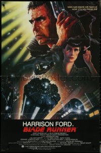 5f0659 BLADE RUNNER int'l 1sh 1982 Ridley Scott sci-fi classic, art of Harrison Ford by Alvin!