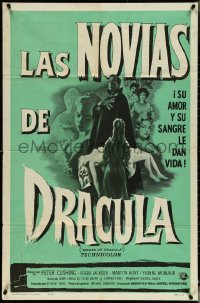 5f0674 BRIDES OF DRACULA Spanish/US 1sh 1960 Terence Fisher, Hammer, Peter Cushing as Van Helsing!