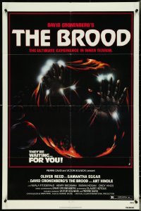 5f0675 BROOD 1sh 1979 David Cronenberg, art of monster in embryo, they're waiting for YOU!