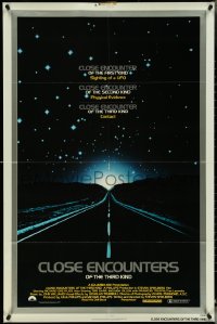 5f0692 CLOSE ENCOUNTERS OF THE THIRD KIND 1sh 1977 Spielberg's sci-fi classic, silver border design!